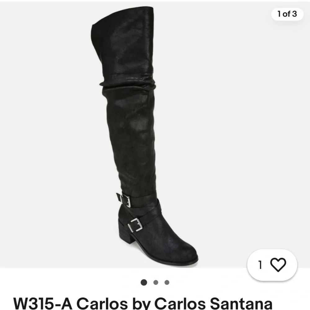 Carlos Santana Over the Knee Suede Slouch Boot - Picture 2 of 7